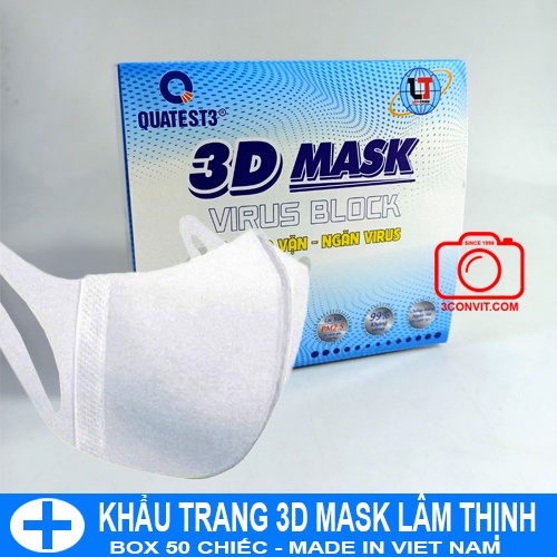 Hộp 50 khẩu trang 3D công nghệ dập NB Unicharm Lâm Thịnh