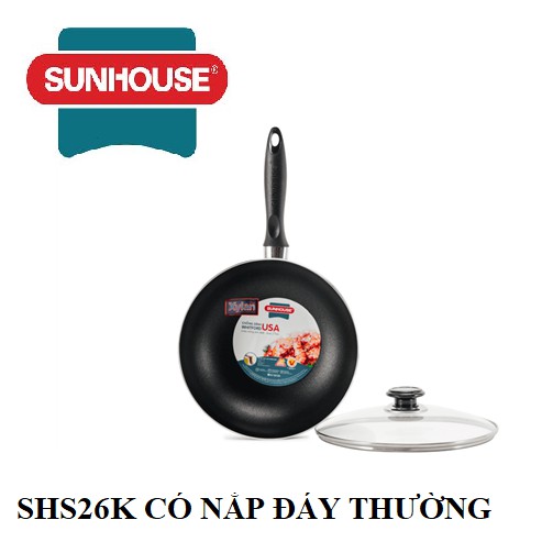 Chảo Sâu Lòng Chống Dính Sunhouse 20CM 26CM ( 26CM CÓ NẮP)