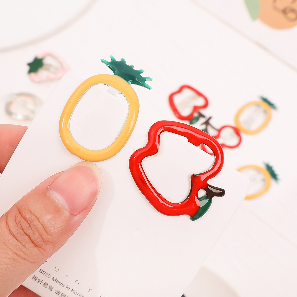 Kẹp Tóc Càng Cua In Hình Quả Dâu Thời Trang Hàn Quốc Cho Nữ