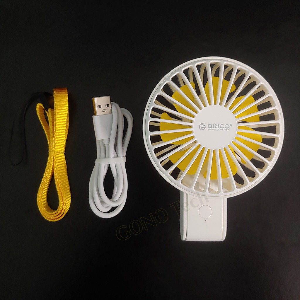 Quạt USB Mini Orico GXZ-F833 | 3 tốc độ gió Pin 2000mAh | Cầm tay / để bàn / gấp gọn | The folding fan