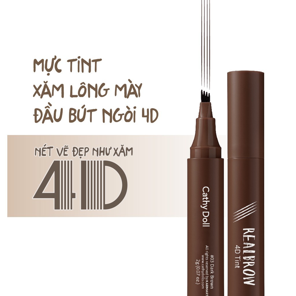 Bút vẽ chân mày Cathy Doll Real Brow 4D Tint 2g