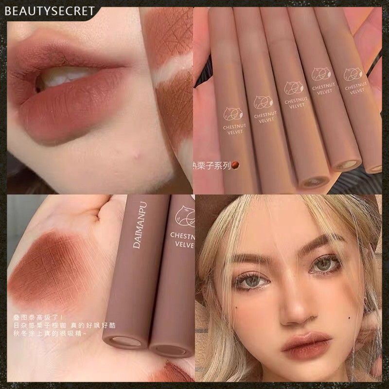 (Hàng Mới Về) Son Môi Dạng Lỏng Màu Nhung Lì Lâu Trôi Chống Thấm Nước Cho Nữ