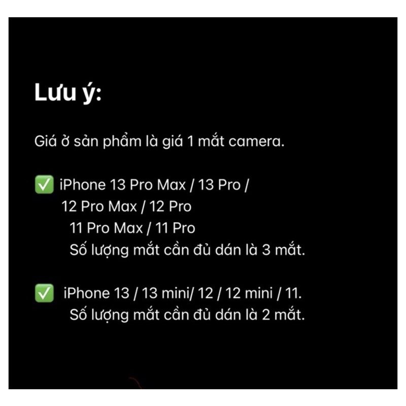 Bộ Bảo Vệ Camera lP, Mắt Bảo Vệ Camera Từ lP11 - 13Pro Max - TuHaiStore