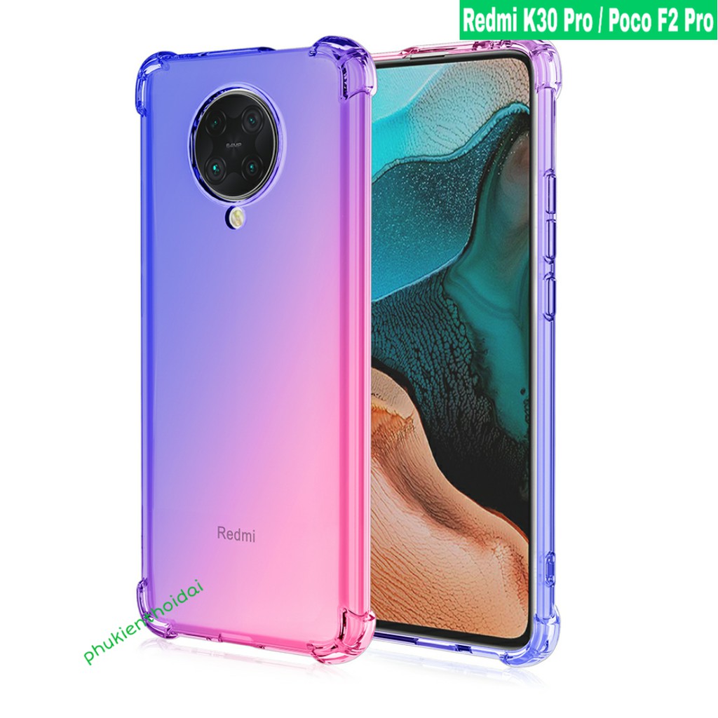 Ốp lưng Redmi K30 Pro / Poco F2 Pro / K50 Gaming / K40 Gaming / K40s / Poco F4 dẻo TPU đa sắc lồi 4 góc chống sốc