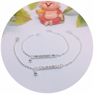 Lắc tay nữ khắc tên