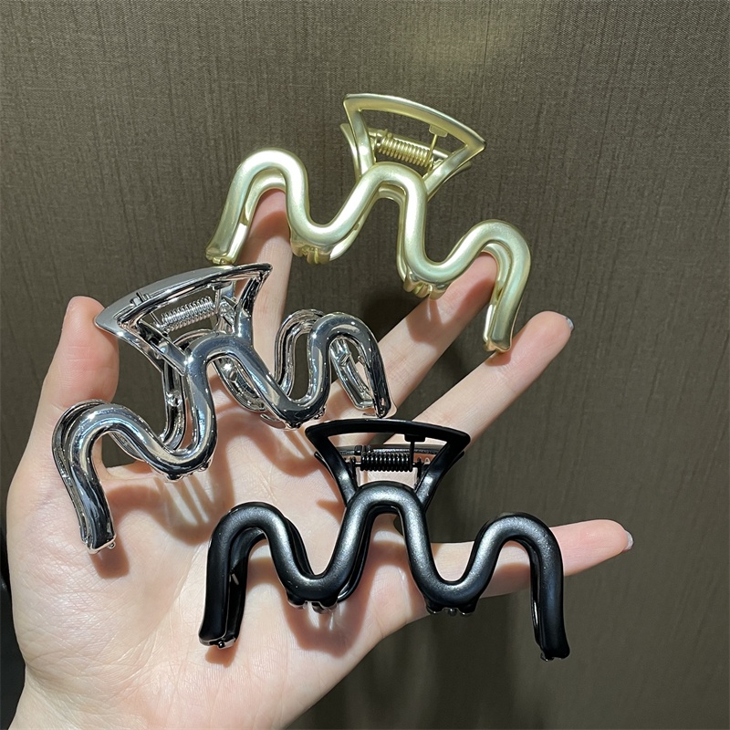 Kẹp Tóc Kim Loại Gợn Sóng Thời Trang Hàn Quốc