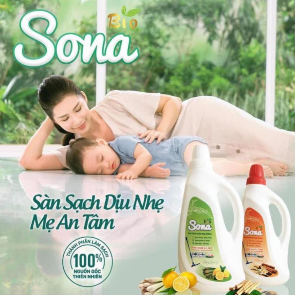 Nước Lau Sàn Đuổi Muỗi SoNa 1.25kg Hương Quế