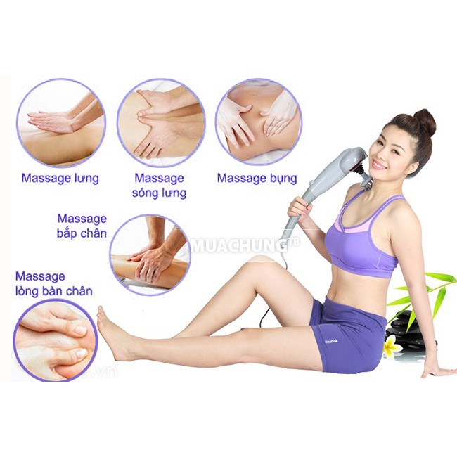 Máy massage cầm tay 11 đầu massage linh hoạt Ayosun Hàn Quốc