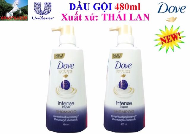 🌺  🌺  Dầu Gội Dove  Intense Repair 480ml Hàng Thái Mới  🌺  🌺