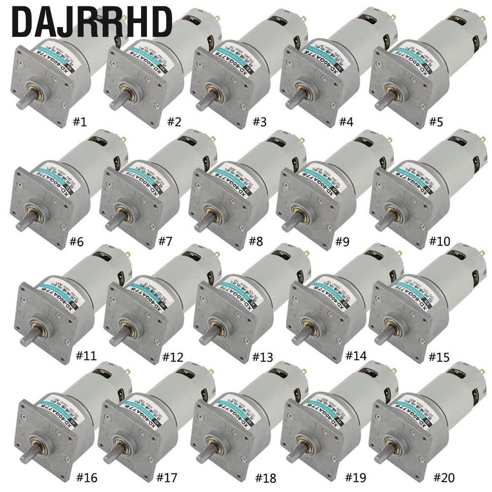 Dajrrhd DC12V/24V 35W Micro DC Metal Gear Motor Speed Adjustable CW/CCW