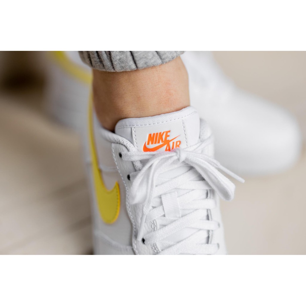 Nike Air Force 1 Chính Hãng FREESHIP Giày Nike Nữ Auth - Nike AF1 Light Citron Mango Chính Hãng