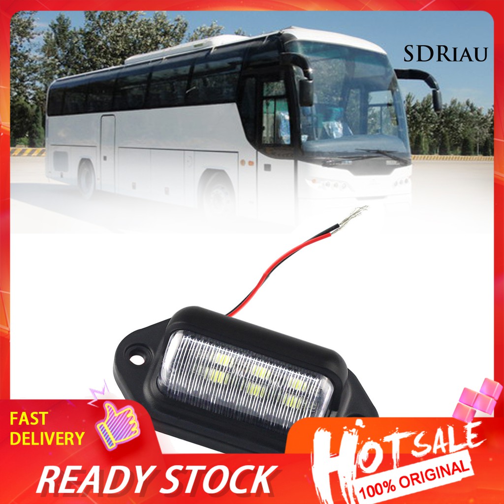 Đèn chiếu sáng biển số 6 LED 12-24V tiện lợi dành cho xe hơi tàu thuyền