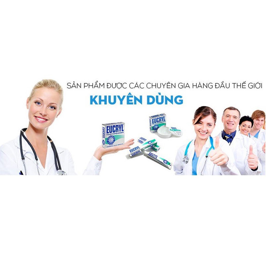 Bột tẩy trắng răng cấp tốc EUCRYL Anh Quốc 50g