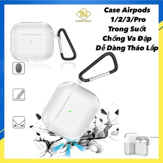 Ốp airpod 1/2/3/Pro/Pro2 trong suốt - Vỏ bao airpod đựng tai nghe không dây