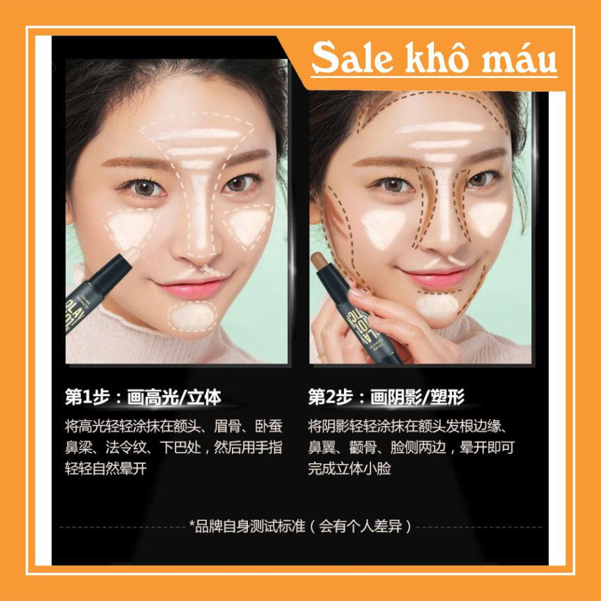 Cây Tạo Khối Kèm Che Khuyết Điểm 2 Đầu Nội Địa Geometry Sắc Nét sỉ tốt - PIG PIG (hàng sẵn) | BigBuy360 - bigbuy360.vn