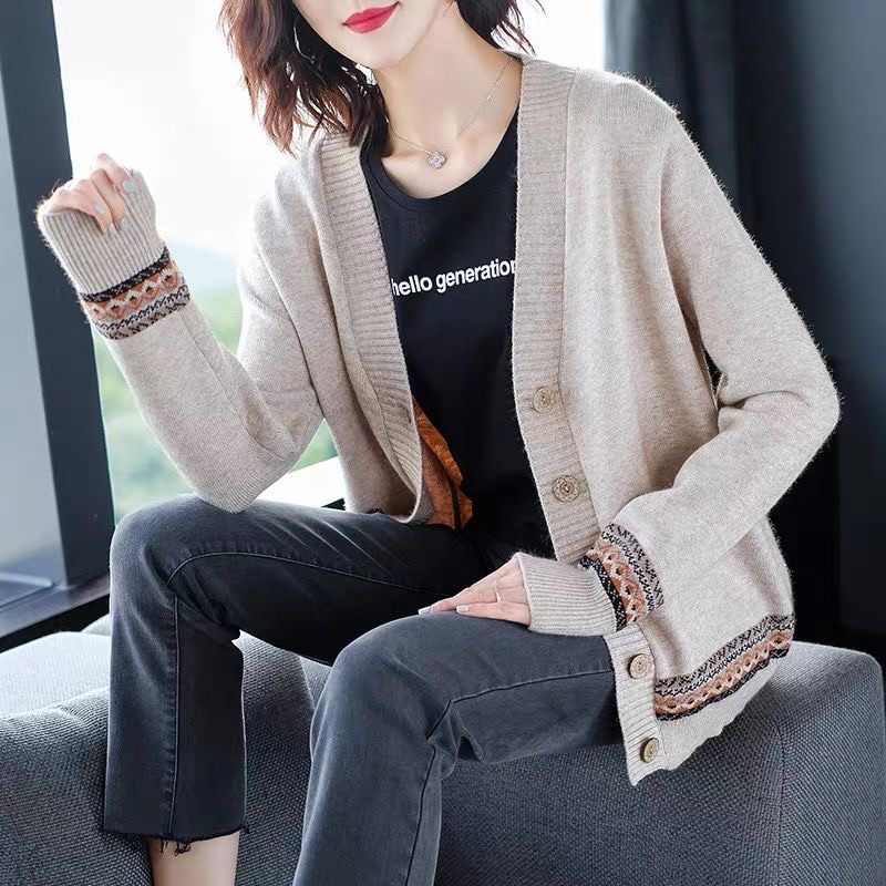 Áo khoác len cardigan nữ trung niên cho bà cho mẹ