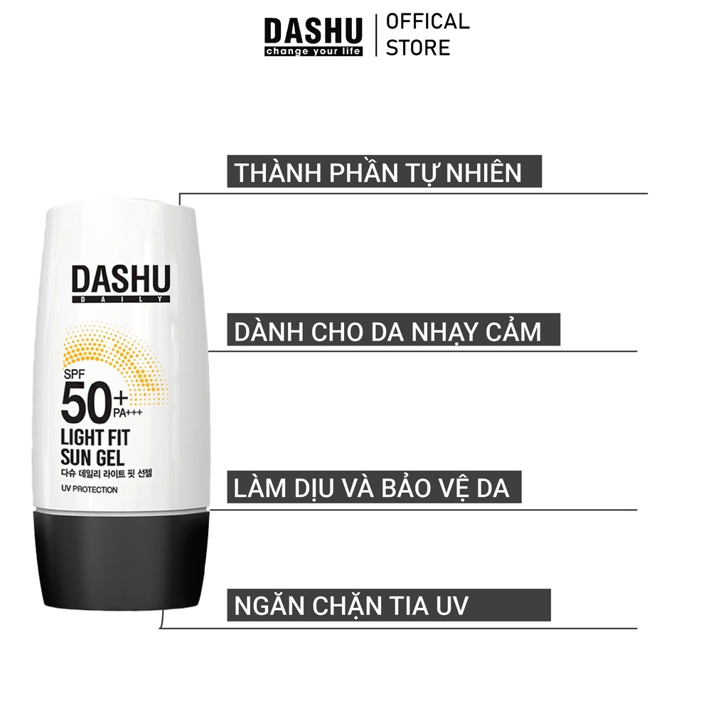 Kem chống nắng dành cho nam giới - DASHU Daily Light Fit Sun Gel 50ml