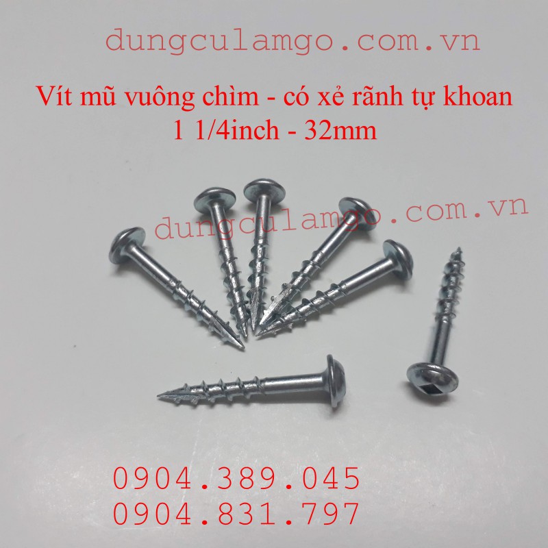 Vít gỗ (sản xuất theo quy cách Kreg) | vít khoan chéo 32mm