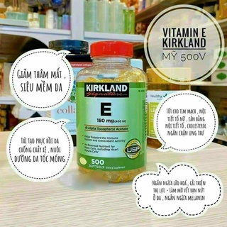 Viên uống vitamin e kirkland signature vitamin e 400 iu 500 viên