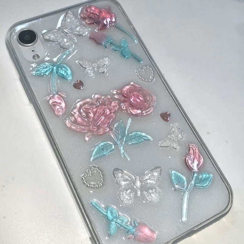 Khuôn silicon làm handmade resin hình Hoa Hồng - ROSES ON STEMS SILICONE MOLD