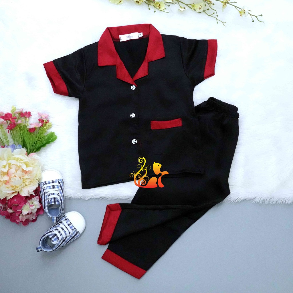 Đồ Bộ Mặc Nhà Pijama Phi Lụa Phối Quần Dài Cho Bé .Từ 12kg - 40kg (Phần 2).