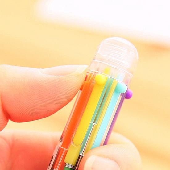 Bút bi 6 màu trong 1 ngòi 0.5mm tiện dụng cho học sinh