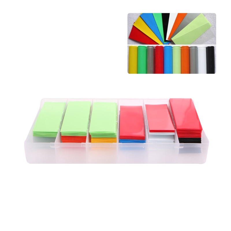 Set 280 Ống Co Nhiệt PVC Phẳng 18650 18500 18.5mm Chuyên Dụng