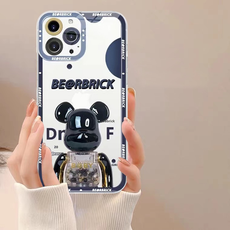 Ốp Điện Thoại TPU Silicon Mềm Chống Sốc Hình Gấu Sang Trọng Thời Trang Cho iPhone 11 12 13 Pro Max Mini XR X 6 6S 7 8 Plus XS Max