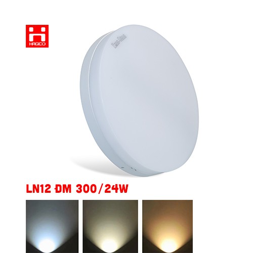 Đèn LED Ốp trần tròn đổi màu 3 chế độ sáng 24W D LN12L ĐM 300/24W