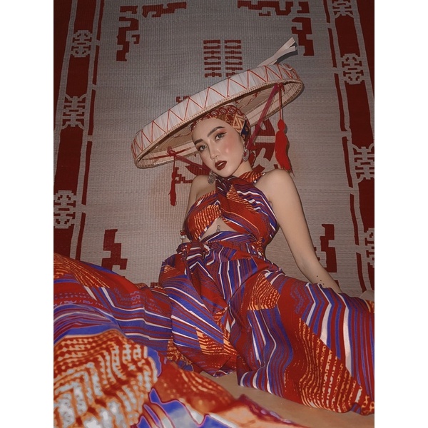 Jum Thổ Cẩm Nhiệt Đới vintage thời trang nữ m144