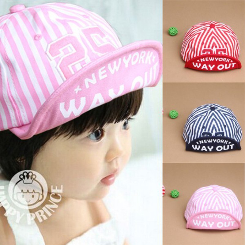 Mũ lưỡi trai kẻ sọc cho bé