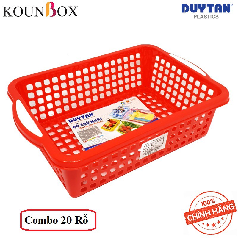 Combo 20 rổ chữ nhật Duy Tân
