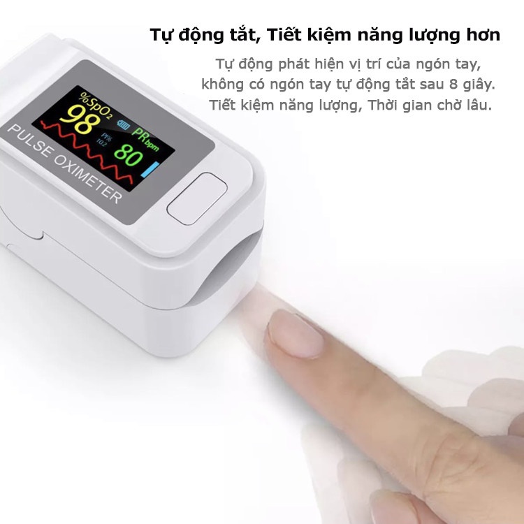 Máy đo nồng độ oxy trong máu 2 chỉ số màn hình to và rõ - KU0016