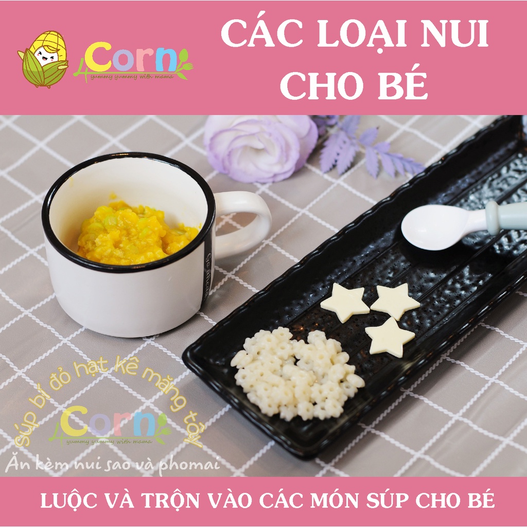 Các loại nui hữu cơ nhập khẩu chế biến ăn dặm -  Cho bé 7m+ [Túi zip 100g]