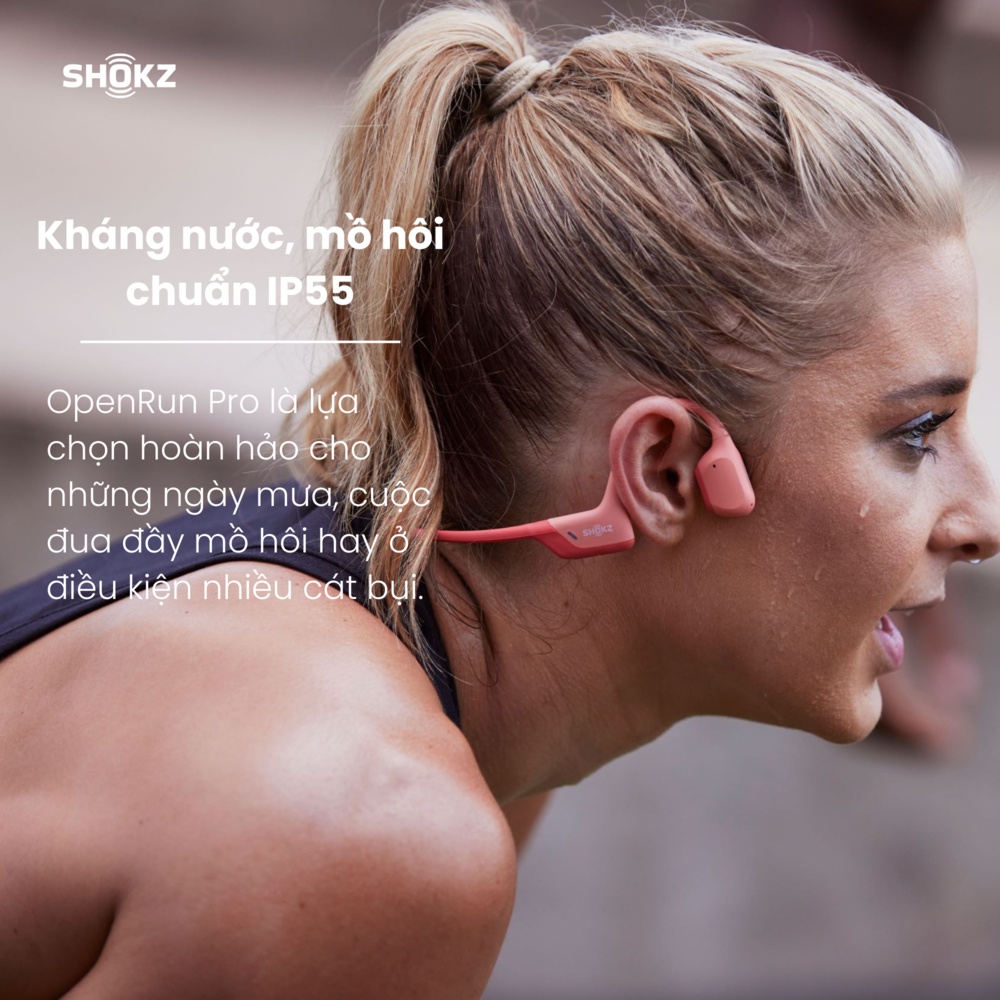 Tai Nghe Bluetooth Thể Thao Truyền Âm Thanh Qua Xương SHOKZ OPENRUN PRO S810 Màu Hồng - Bảo hành 2 năm