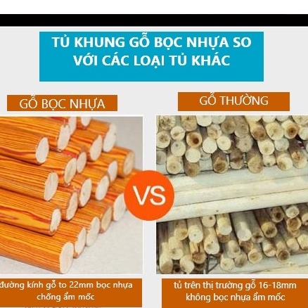 Tủ vải đựng quần áo vải khung gỗ BỌC NHỰA 4 buồng loại 1