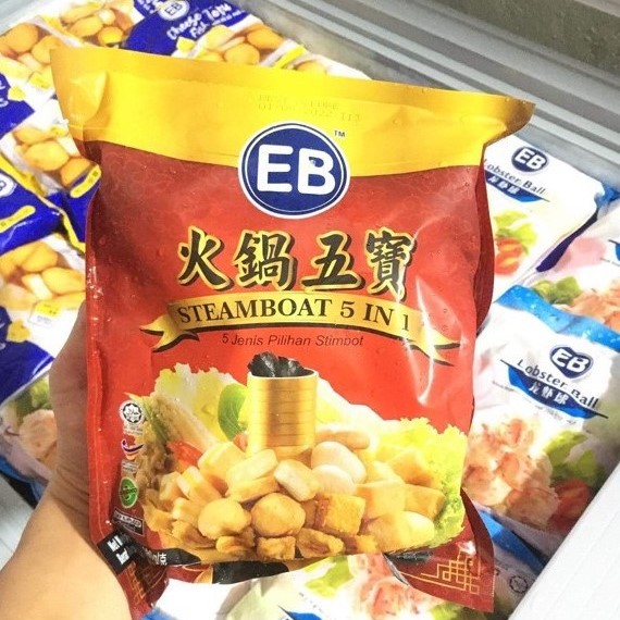 Viên thả lẩu 5 in 1 hãng EB thả lẩu, chiên (túi 500g) | BigBuy360 - bigbuy360.vn