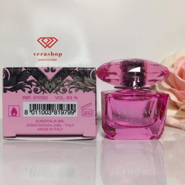 [xả kho] Nước hoa nữ versace bright crystal absolu 5ml hồng đậm