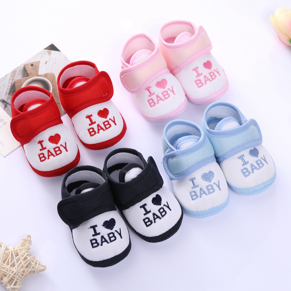 Giày thể thao đế mềm thêu họa tiết hoạt hình dễ thương cho bé sơ sinh