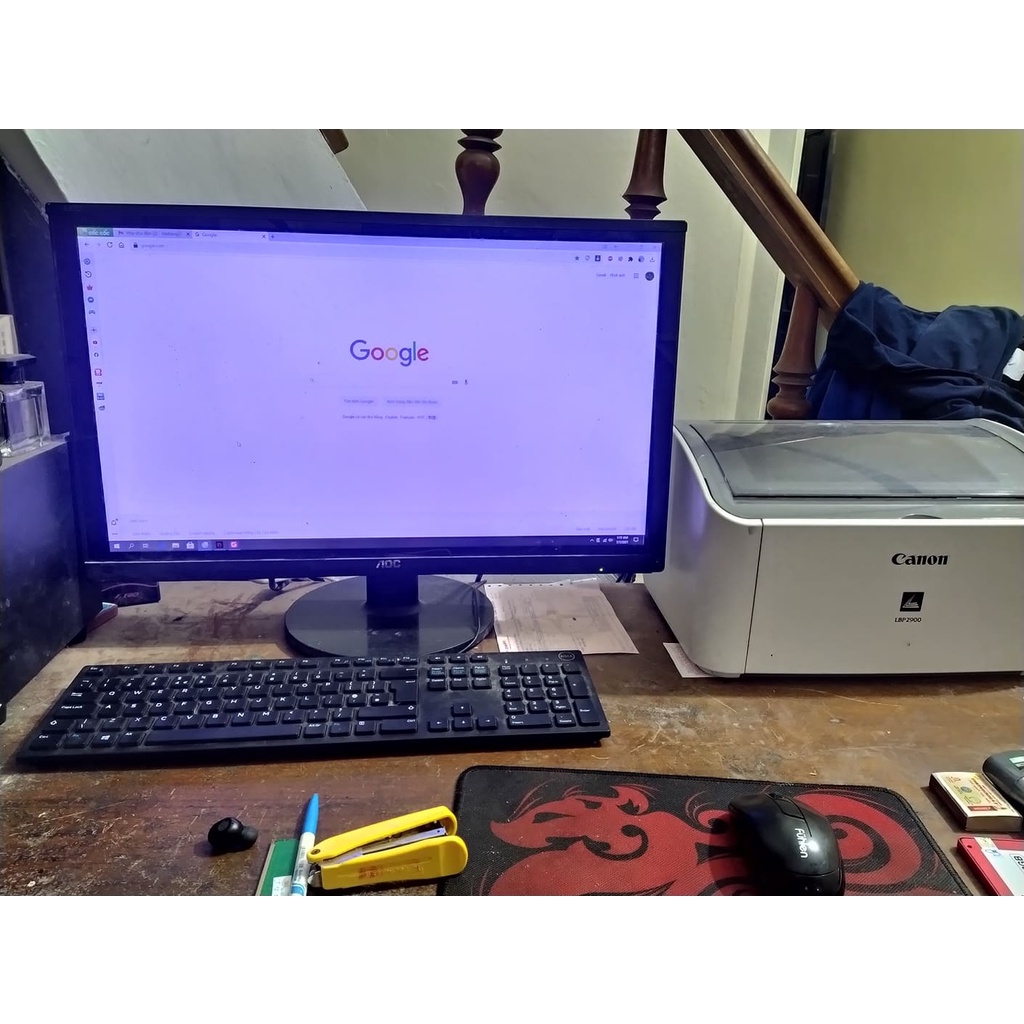 Combo bộ máy tính văn phòng + máy in