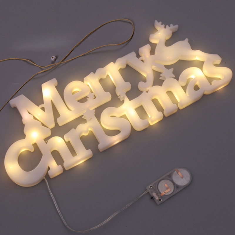 Đèn Led Hình Chữ Merry Christmas Trang Trí Giáng Sinh