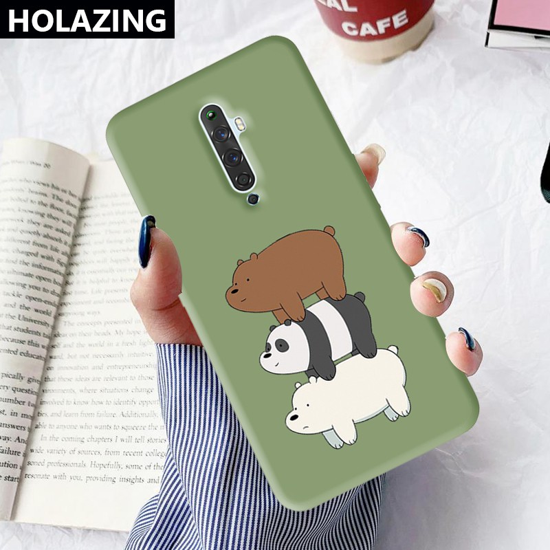 Ốp điện thoại bằng silicon mềm hình we bare bears cho Oppo reno2 z f reno 5 pro 10x zoom reno4 z 5g 3 ace f11 pro f9