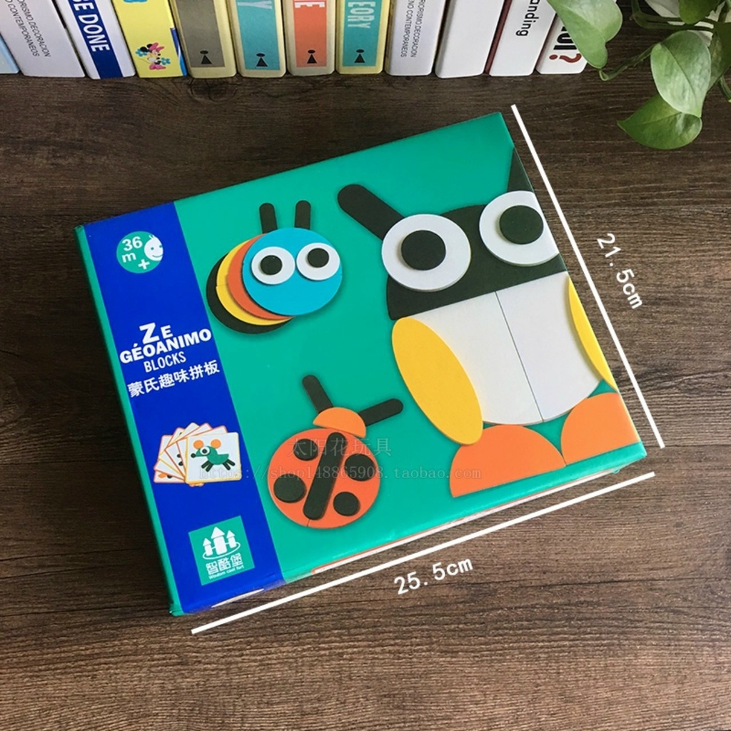 Bộ Đồ Chơi Ghép Hình Gỗ Các Con Vật Montessori  - Đồ Chơi Gỗ Cho Bé