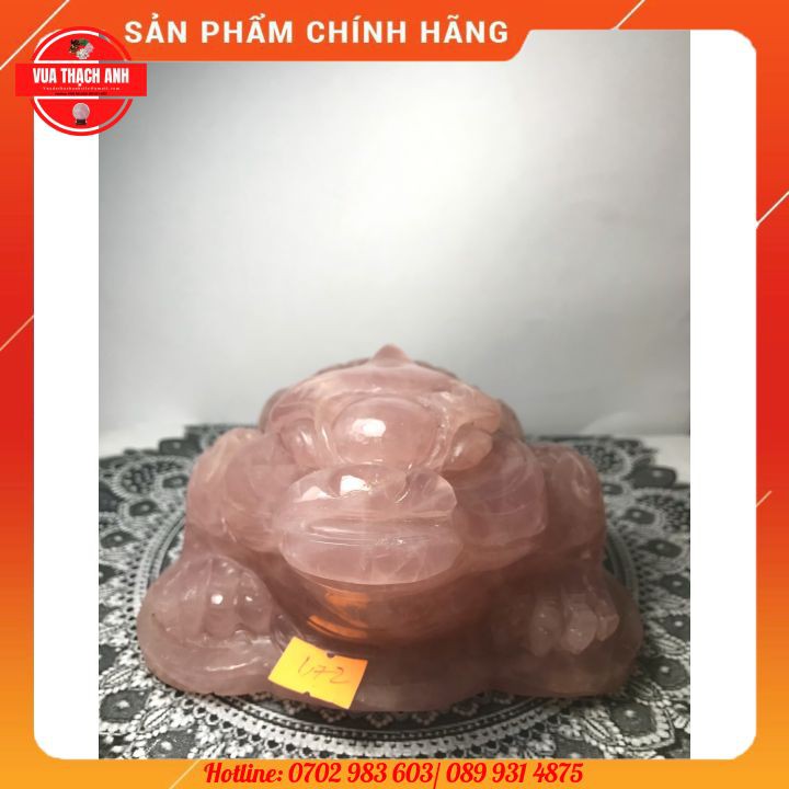 [HOT] Thiềm thừ phong thủy đá hồng cực đẹp 1,72kg