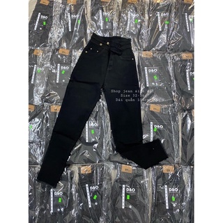Quần jean skinny 2 nút chéo lưng siêu cao - co giãn mạnh