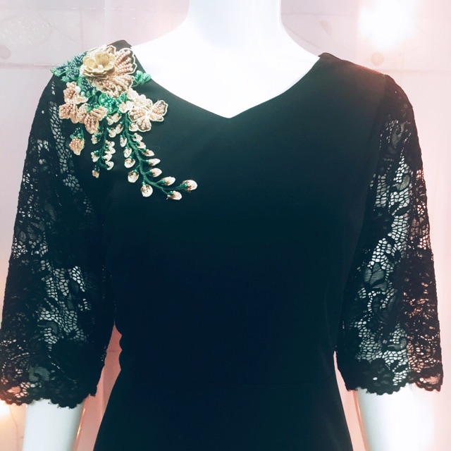 Đầm trung niên đính phale cao cấp sang trọng