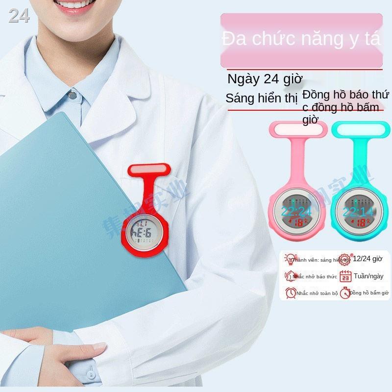 Y tá Đồng hồ đeo tế kỹ thuật số điện tử dành cho nam và nữ Silicone phát sáng dễ thương bỏ túi sinh viên Kỳ