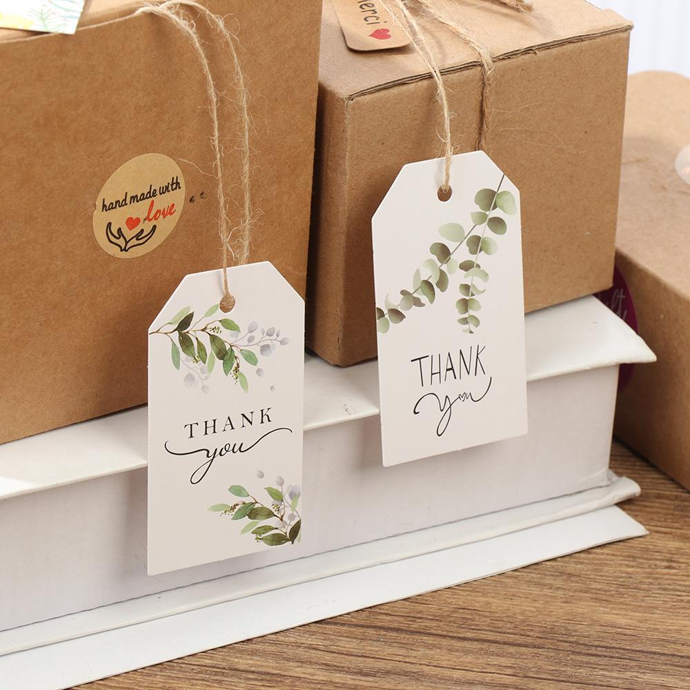 Set 50 Giấy Gói Quà In Chữ Thank You For Coming Phong Cách Mộc Mạc
