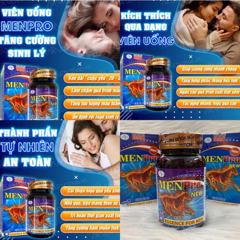 Viên uống tăng cường sinh lý ,xuất tinh sớm,kéo dài thời gian cho nam giới MENPRO của mỹ hộp 30 viên