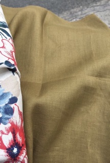 Vải Linen tưng premium màu rêu đất.